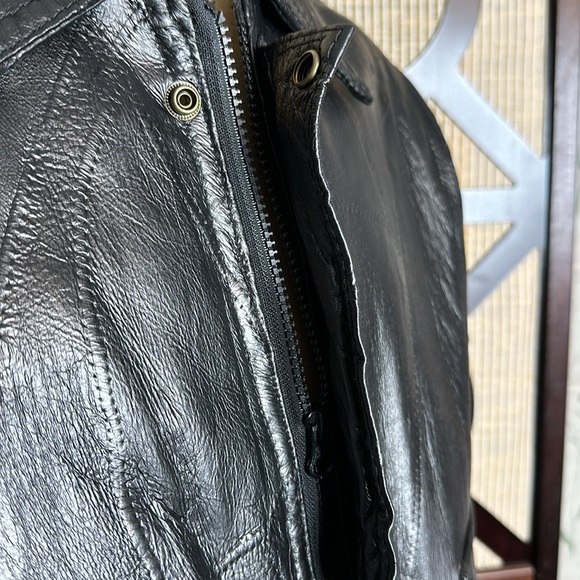 NWT: Men’s Napoline Leather Outfitters Genuine Leather jacket, size Large. NEW - Picture 3 of 14